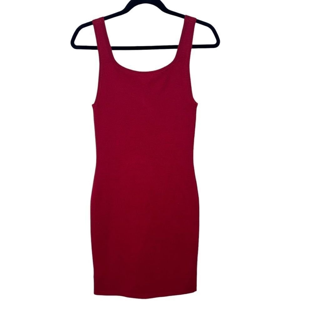 NEW L’Agence Hannah Knit Tank Dress Red Dahlia Small - Picture 6 of 10